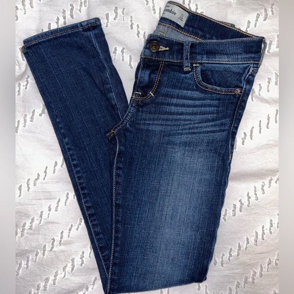 Abercrombie & Fitch Kids girls medium‎ wash skinny jeans size 12 - Picture 1 of 7